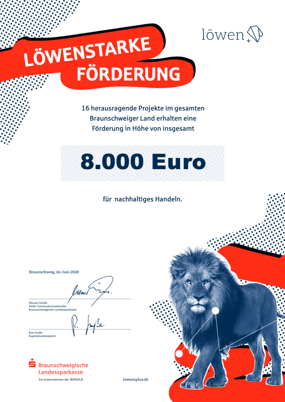 Löwen+ Fonds der BLSK fördern nachhaltige Projekte